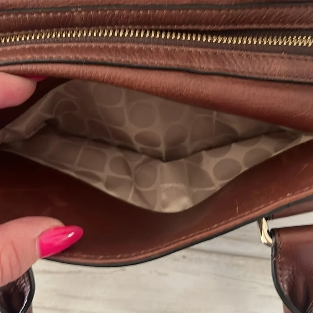 Vintage Kate Spade All Leather Brown Handbag.
